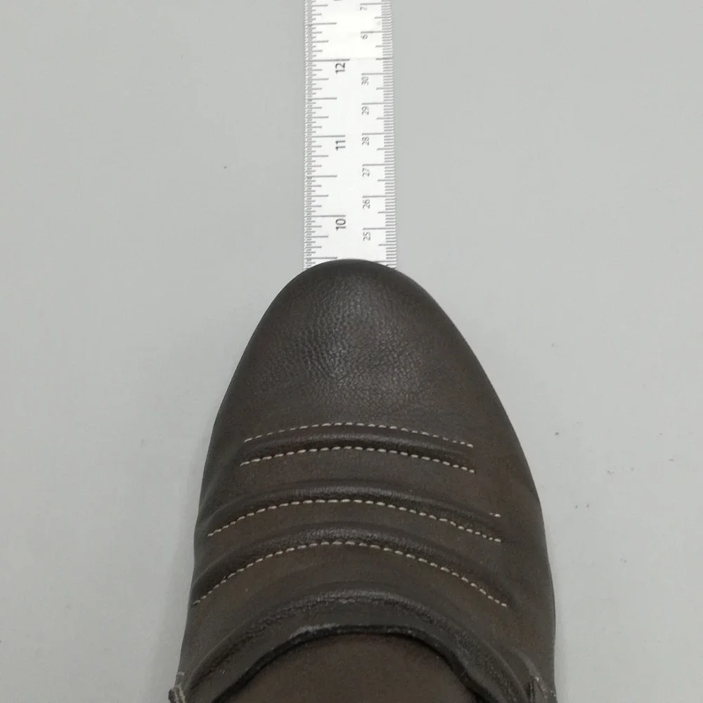 Naturalizer Shoes Womens Ankle Bootie Kaz Slip-On‎ Heeled Brown Faux Leather 6.5